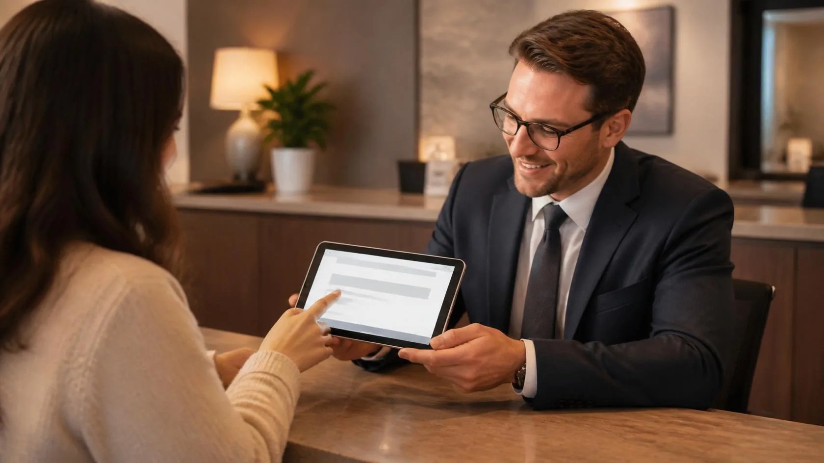 Firma digital de contrato ODS en tablet